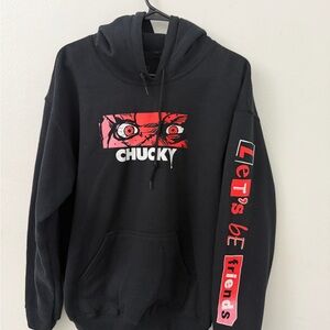 Converse Black Hoodie with Red Graphic Design